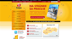 Desktop Screenshot of hopa.sk